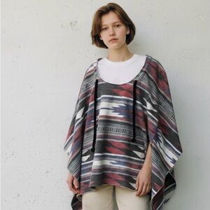 One Teaspoon Fleece Lined, Aztec Print Poncho